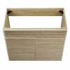Render 36" Faux Travertine Bathroom Vanity Cabinet (Sink Not Included) in Travertine