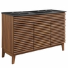Render 48" Double Sink Bathroom Vanity in Walnut Black