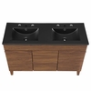 Render 48" Double Sink Bathroom Vanity in Walnut Black