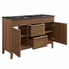 Render 48" Double Sink Bathroom Vanity in Walnut Black
