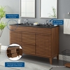 Render 48" Double Sink Bathroom Vanity in Walnut Black