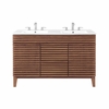 Render 48" Double Sink Bathroom Vanity in Walnut White