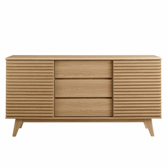 Render 63" Sideboard Buffet Table or TV Stand in Walnut