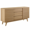 Render 63" Sideboard Buffet Table or TV Stand in Walnut