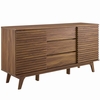 Render 63" Sideboard Buffet Table or TV Stand in Walnut