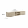 Render 70" Faux Travertine Wall-Mount Media Console TV Stand in Travertine