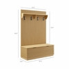 Render Fluted 3-in-1 Hall Tree With Storage Bench and Coat Rack