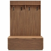 Render Fluted 3-in-1 Hall Tree With Storage Bench and Coat Rack