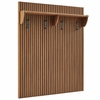Render Fluted Coat Rack Panel With Shelf