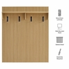 Render Fluted Coat Rack Panel With Shelf