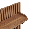 Render Fluted Coat Rack Panel With Shelf