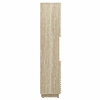 Render Tall Faux Travertine Linen Storage Cabinet in Travertine