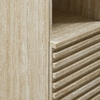 Render Tall Narrow Faux Travertine Linen Storage Cabinet in Travertine