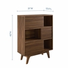 Render Three-Tier Display Storage Cabinet Stand in Walnut