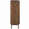Render Three-Tier Display Storage Cabinet Stand in Walnut