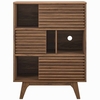 Render Three-Tier Display Storage Cabinet Stand in Walnut