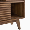 Render Three-Tier Display Storage Cabinet Stand in Walnut