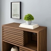 Render Three-Tier Display Storage Cabinet Stand in Walnut