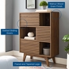 Render Three-Tier Display Storage Cabinet Stand in Walnut
