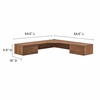 Render Wall Mount Corner Office Desk in Walnut