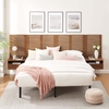 Render Wall Mount King Headboard and Modern Nightstands in Walnut
