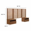 Render Wall Mount Twin Headboard and Modern Nightstands in Walnut
