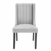 Renew Parsons Performance Velvet Dining Side Chairs - Set of 2 in Light Gray