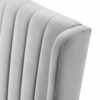 Renew Parsons Performance Velvet Dining Side Chairs - Set of 2 in Light Gray