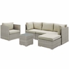 Repose 6 Piece Outdoor Patio Sunbrella Sectional Set MID-3015