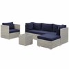 Repose 6 Piece Outdoor Patio Sunbrella Sectional Set MID-3015