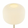 Reprise Glass Sphere Glass and Metal Floor Lamp in White Satin Brass