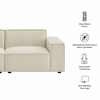 Restore 2-Piece Performance Fabric Upholstered Modular Loveseat