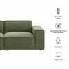 Restore 2-Piece Performance Fabric Upholstered Modular Loveseat