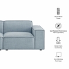Restore 2-Piece Performance Fabric Upholstered Modular Loveseat