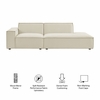 Restore 2-Piece Performance Fabric Upholstered Modular Loveseat