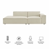 Restore 2-Piece Performance Fabric Upholstered Modular Loveseat