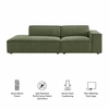 Restore 2-Piece Performance Fabric Upholstered Modular Loveseat