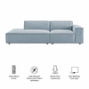 Restore 2-Piece Performance Fabric Upholstered Modular Loveseat