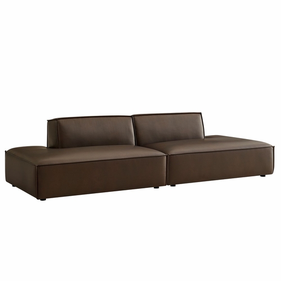 Restore 2-Piece Vegan Leather Modular Loveseat