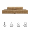Restore 2-Piece Vegan Leather Modular Loveseat