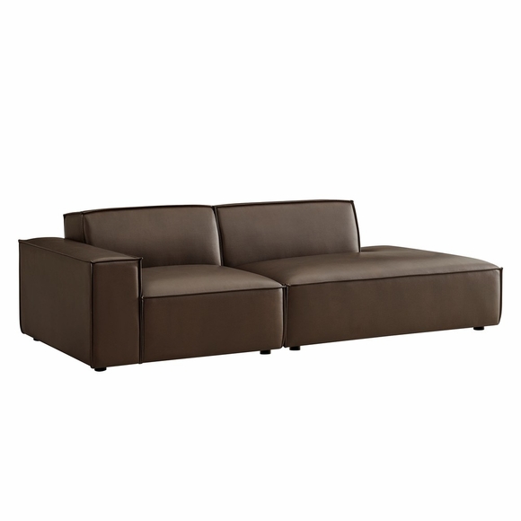 Restore 2-Piece Vegan Leather Modular Loveseat