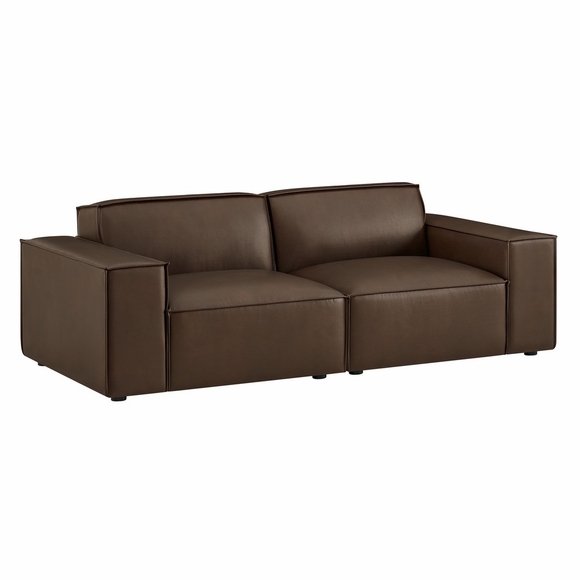 Restore 2-Piece Vegan Leather Modular Loveseat