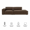 Restore 2-Piece Vegan Leather Modular Loveseat