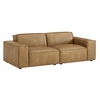 Restore 2-Piece Vegan Leather Modular Loveseat