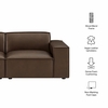 Restore 2-Piece Vegan Leather Modular Loveseat