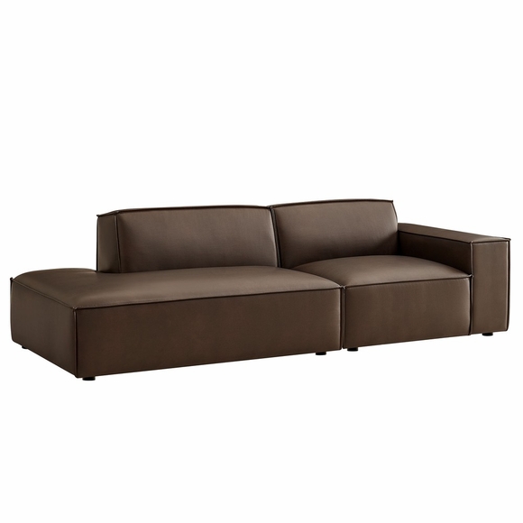 Restore 2-Piece Vegan Leather Modular Loveseat