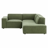 Restore 3-Piece Performance Fabric Upholstered Modular L-Shaped Sectional Sofa