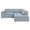 Restore 3-Piece Performance Fabric Upholstered Modular L-Shaped Sectional Sofa
