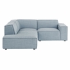 Restore 3-Piece Performance Fabric Upholstered Modular L-Shaped Sectional Sofa