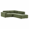 Restore 3-Piece Performance Fabric Upholstered Modular L-Shaped Sectional Sofa